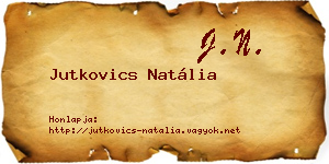 Jutkovics Natália névjegykártya